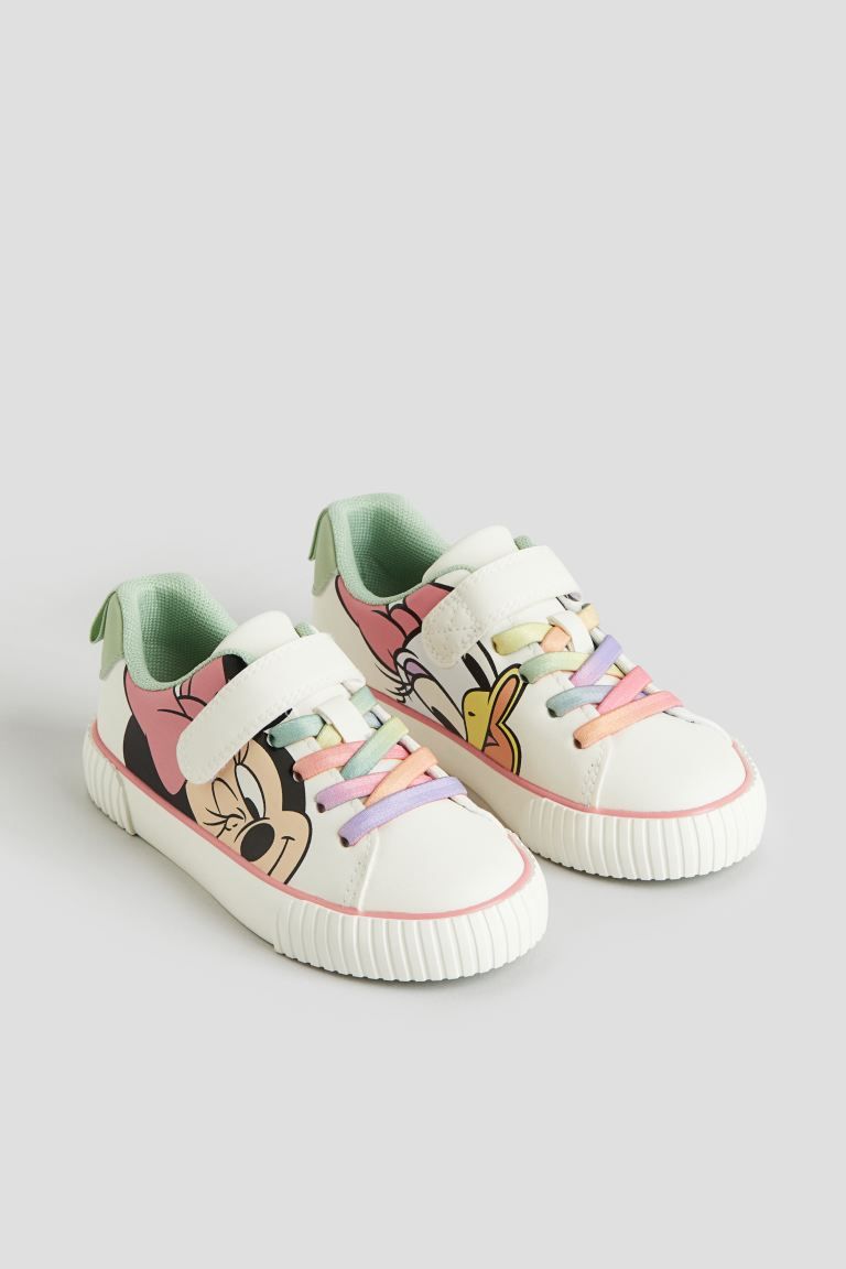 Printed Sneakers - White/Minnie Mouse - Kids | H&M US | H&M (US + CA)