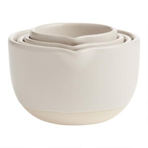 Greige Ceramic Nesting Measuring Cups | World Market