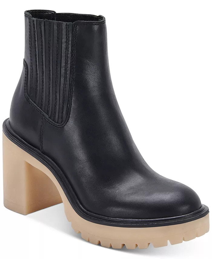 Women's Caster H2O Lug Sole Cheslea Heeled Booties | Macy's
