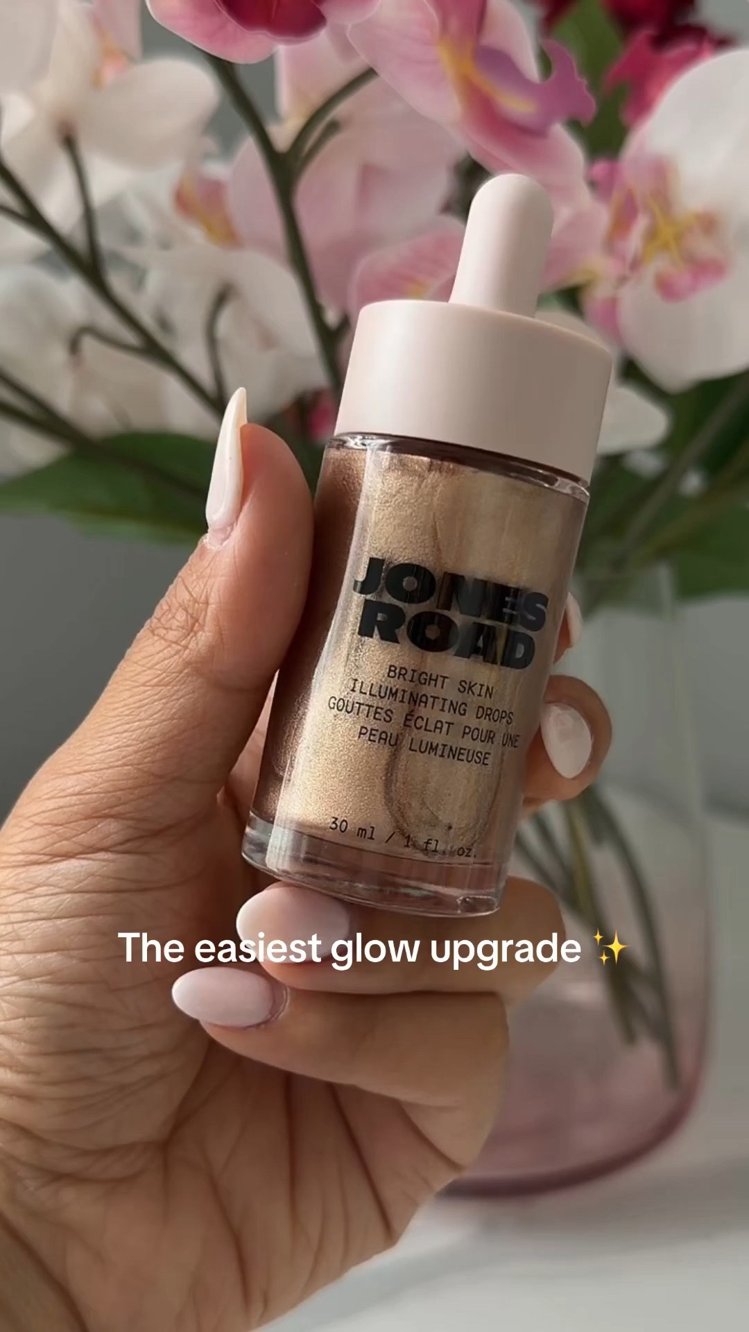 The glow is SO good. ✨ These new Jones Road Bright Skin Illuminating Drops give your skin the prettiest lit from within glow without looking glittery. I've been wearing them on their own, mixed into foundation, and tapped onto my cheekbones for extra radiance. 💛

#LTKgrwm #LTKBeauty