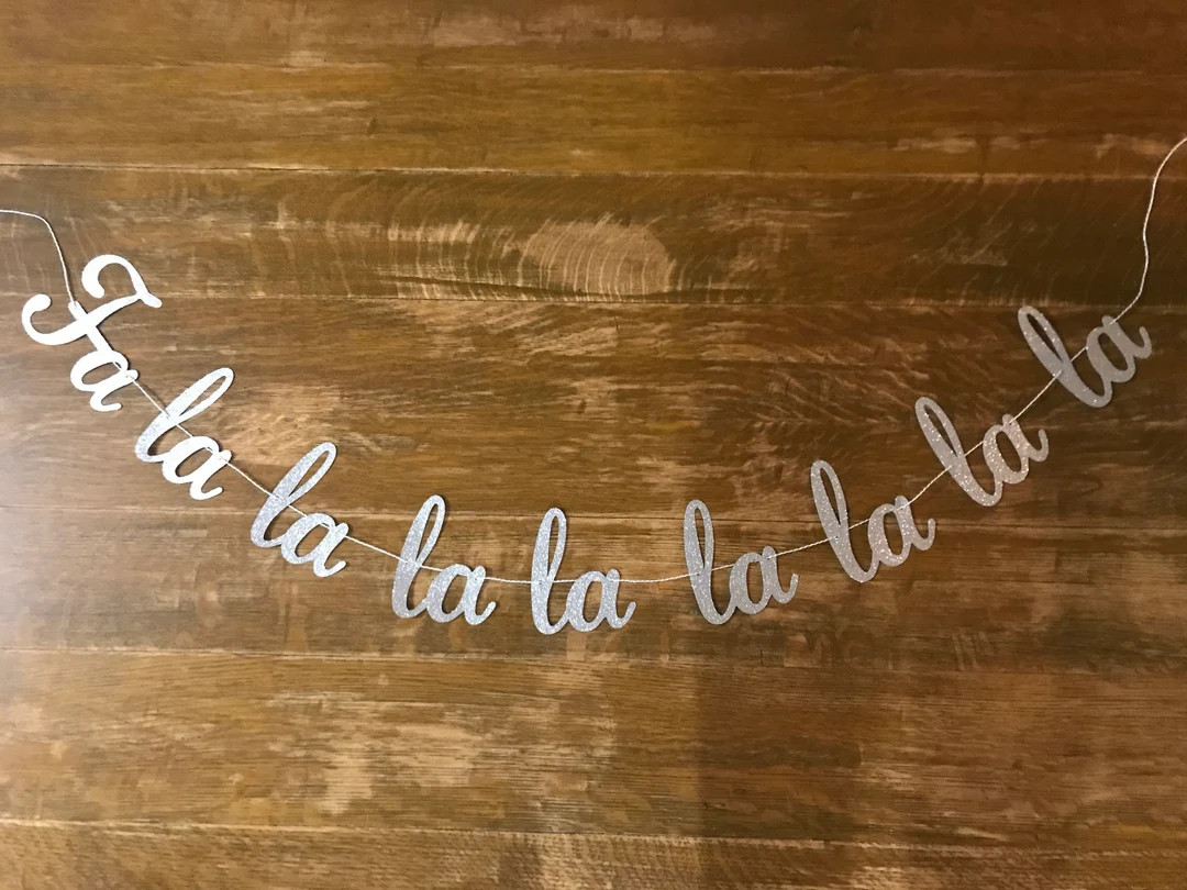 Fa La La La Banner Bunting Garland Christmas Decor Xmas - Etsy | Etsy (US)