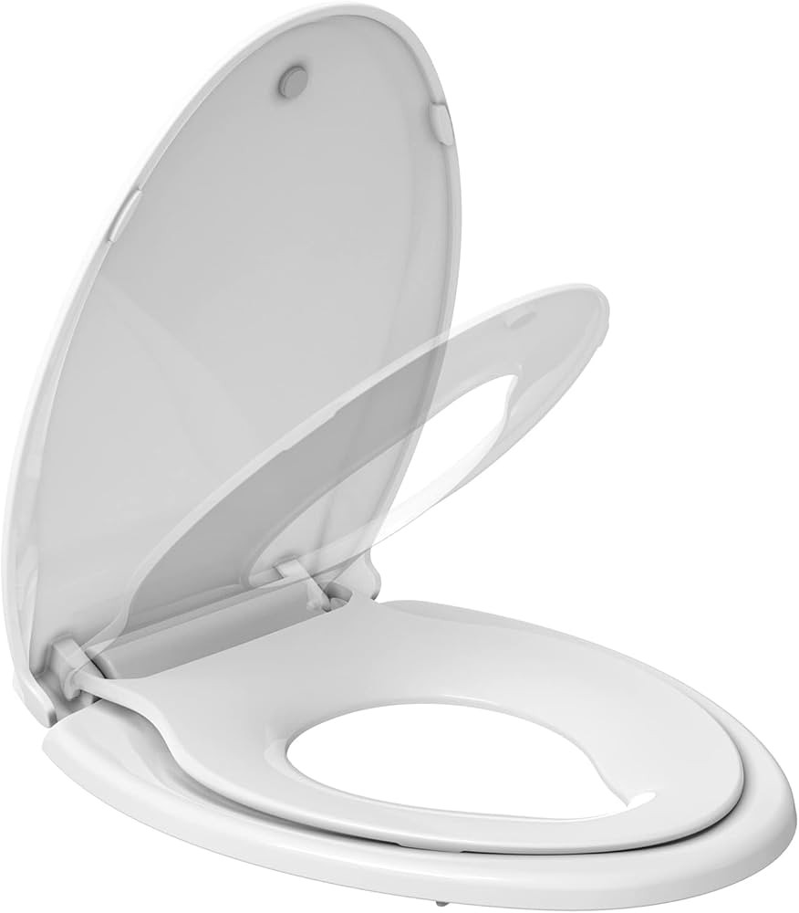 Toilet Seat, Elongated Toilet Seat with Toddler Seat Built in, Potty Training Toilet Seat Elongat... | Amazon (US)