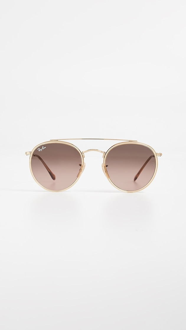 RB3647N Round Double Bridge Aviator Sunglasses | Shopbop