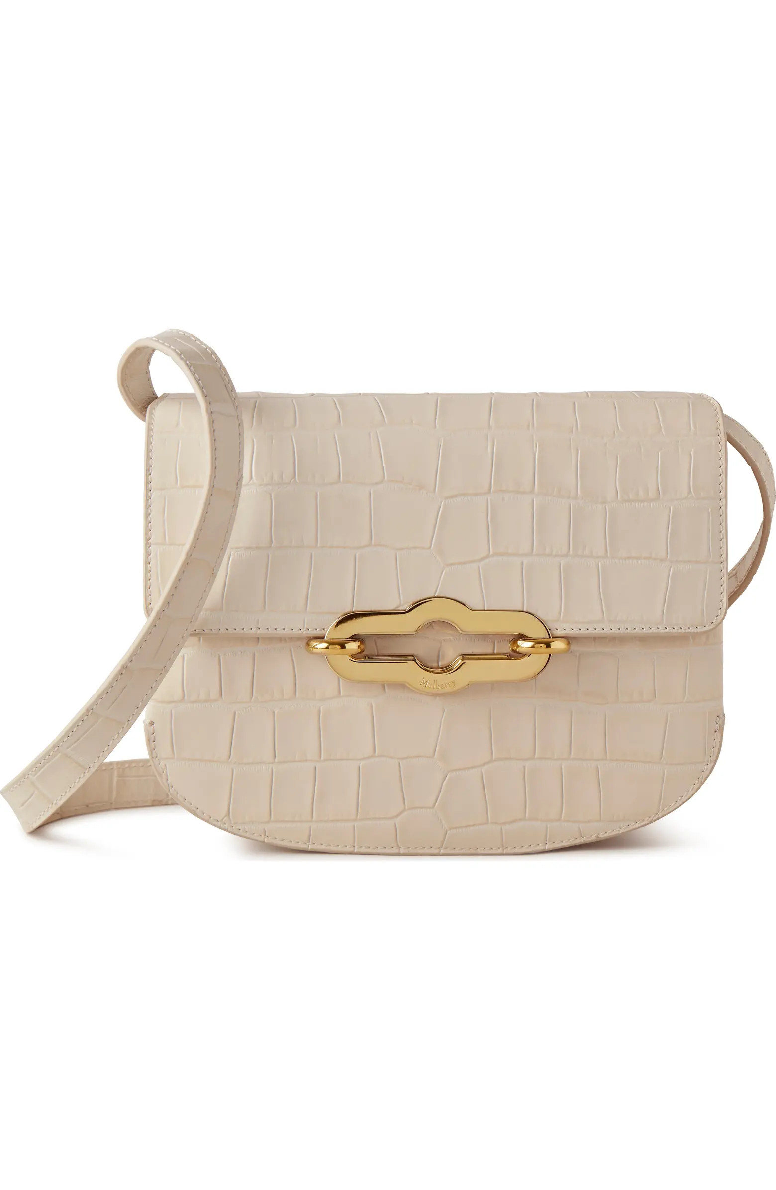 Pimlico Shiny Croc Embossed Leather Satchel | Nordstrom