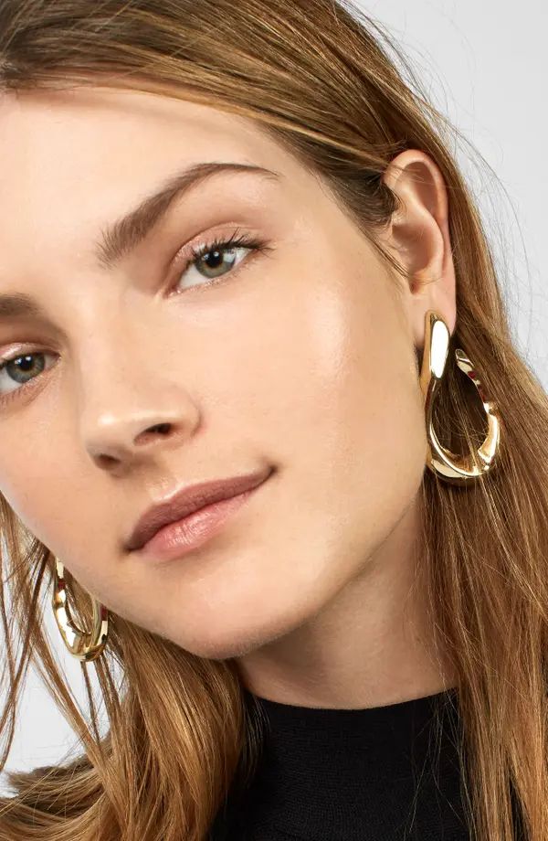 Avani Hammered Twisted Hoop Earrings | Nordstrom