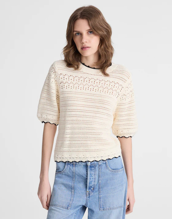 Textured Sweater Tee in 100% Cotton | Madewell