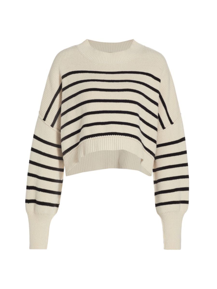 Striped Cotton-Blend Sweater | Saks Fifth Avenue
