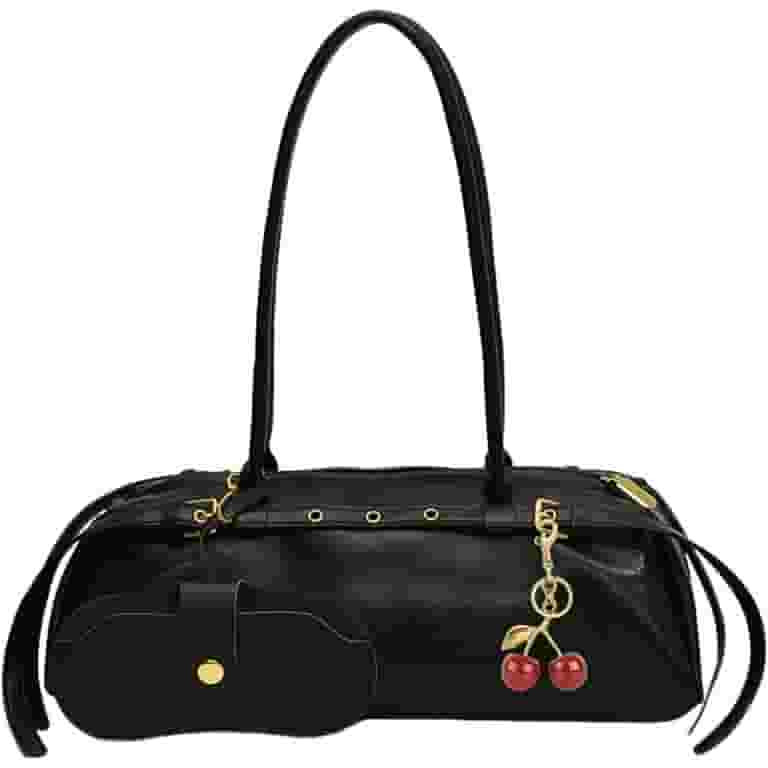 Boston Shoulder Bags for Women Cherry Purse Underarm Bag PU Leather Casual Bowling Bag Purse Retr... | Walmart (US)