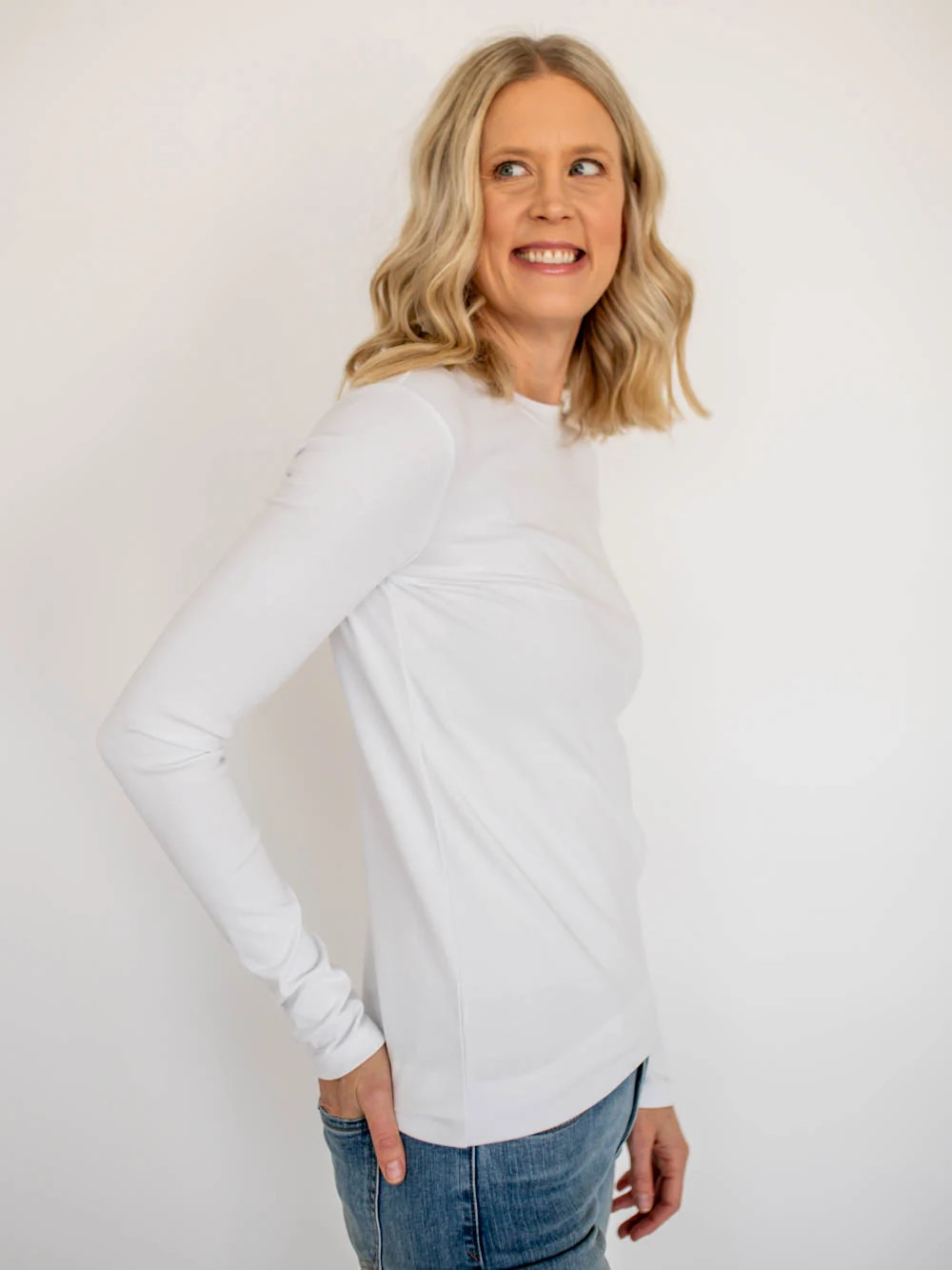 Crème de la Crème Tall Tee - White | Amalli Talli