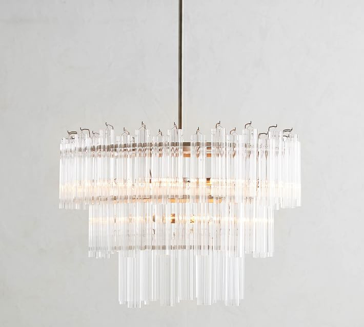 Covina Hexagon Glass Chandelier | Pottery Barn (US)
