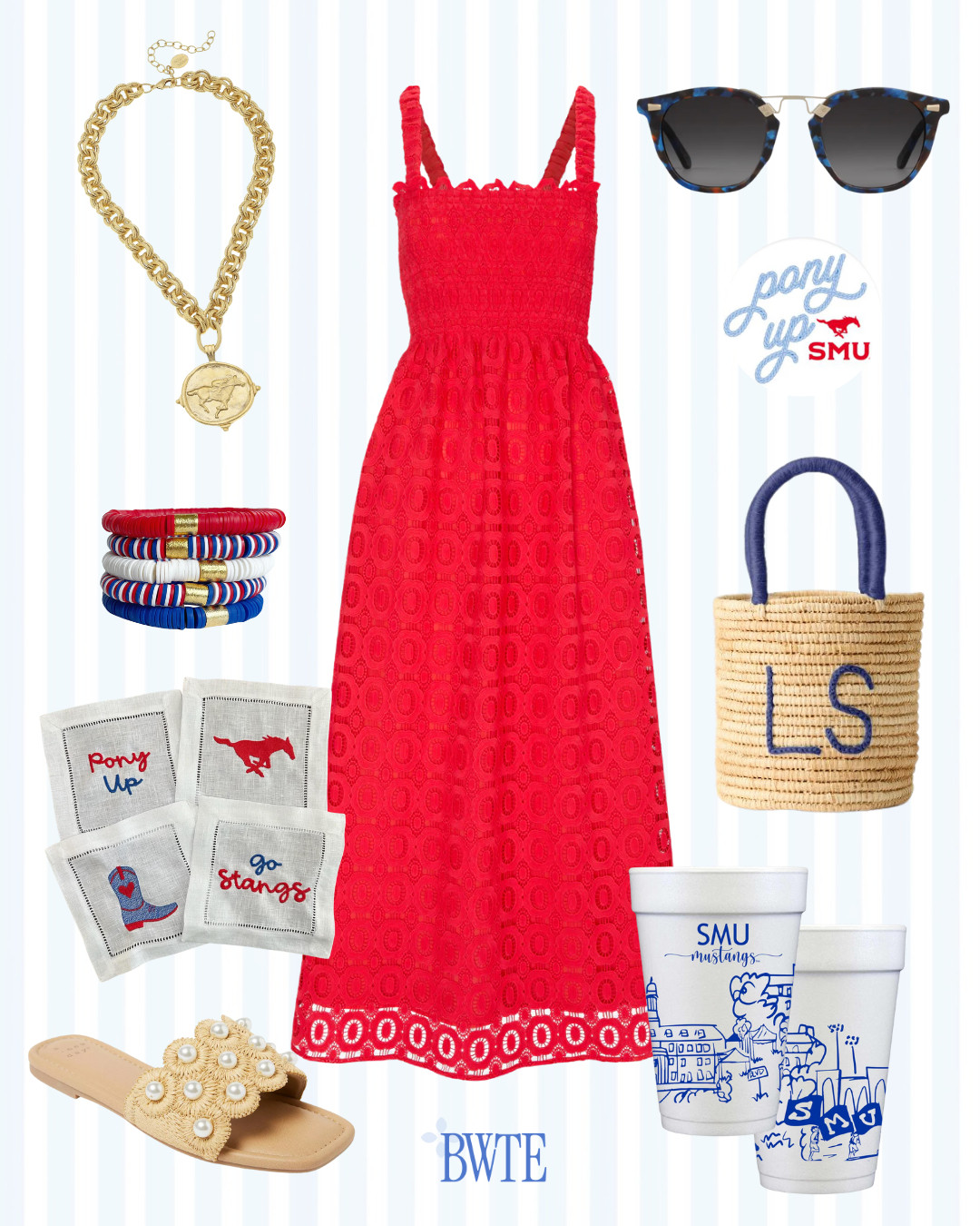 SMU gameday look!! Linking tons of red and blue that would look so cute for Ole Miss too!! 

 #LTKSeasonal #LTKOver40 #LTKFindsUnder100