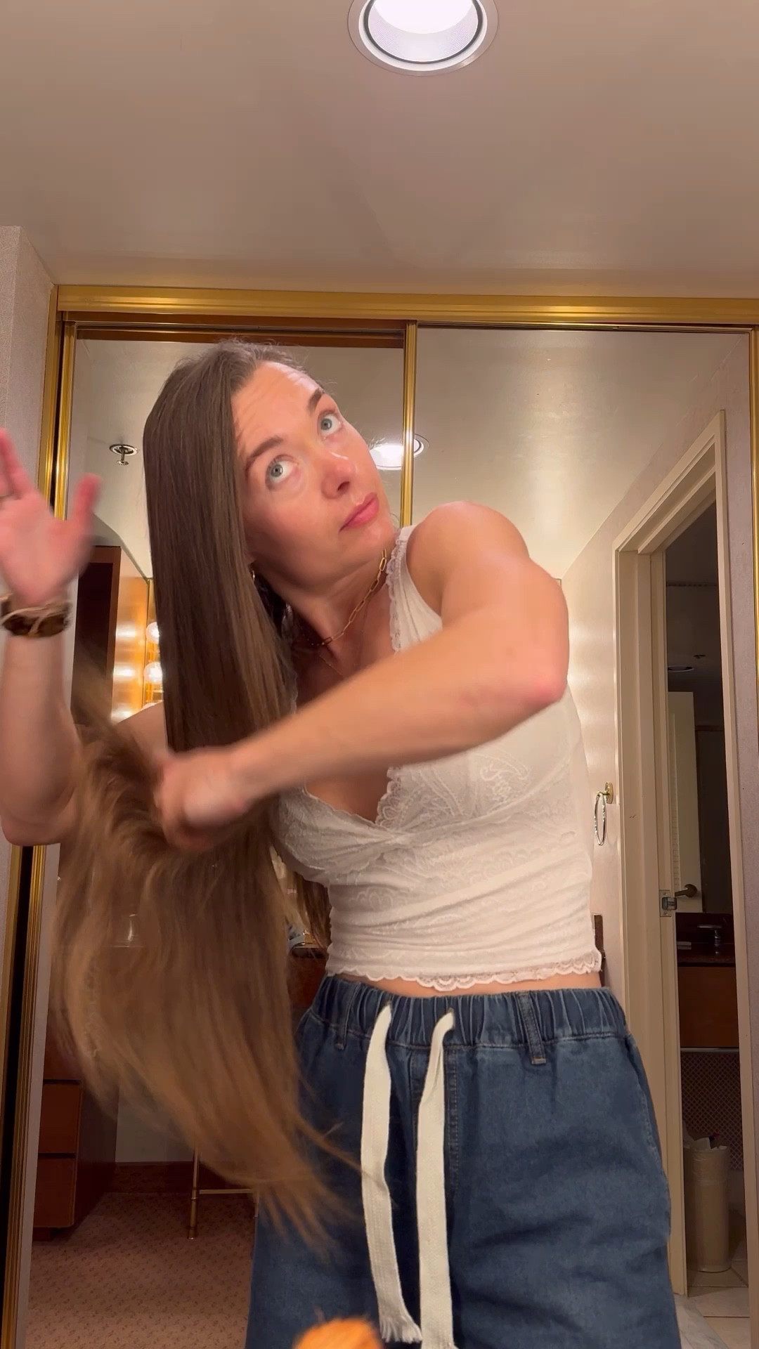 Get ready with me for a Las Vegas trade show for work! 💕

Size small in the pants, medium in the tank top, size 7 (true to size) in the TOMS shoes and of course gorgeous Chill Red in the Cooling Water Jelly Tint Lip + Cheek Blush Stain by MILK that I’m obsessed with now! 

#LTKStyleTip #LTKWorkwear #LTKFindsUnder50