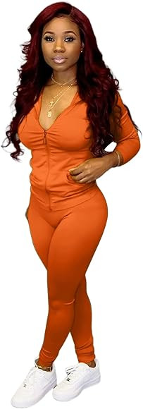 Adogirl Womens Set Two Piece Outfits Sweatsuit Crop Top + Skinny Long Pants Tracksuits Jogging Su... | Amazon (US)