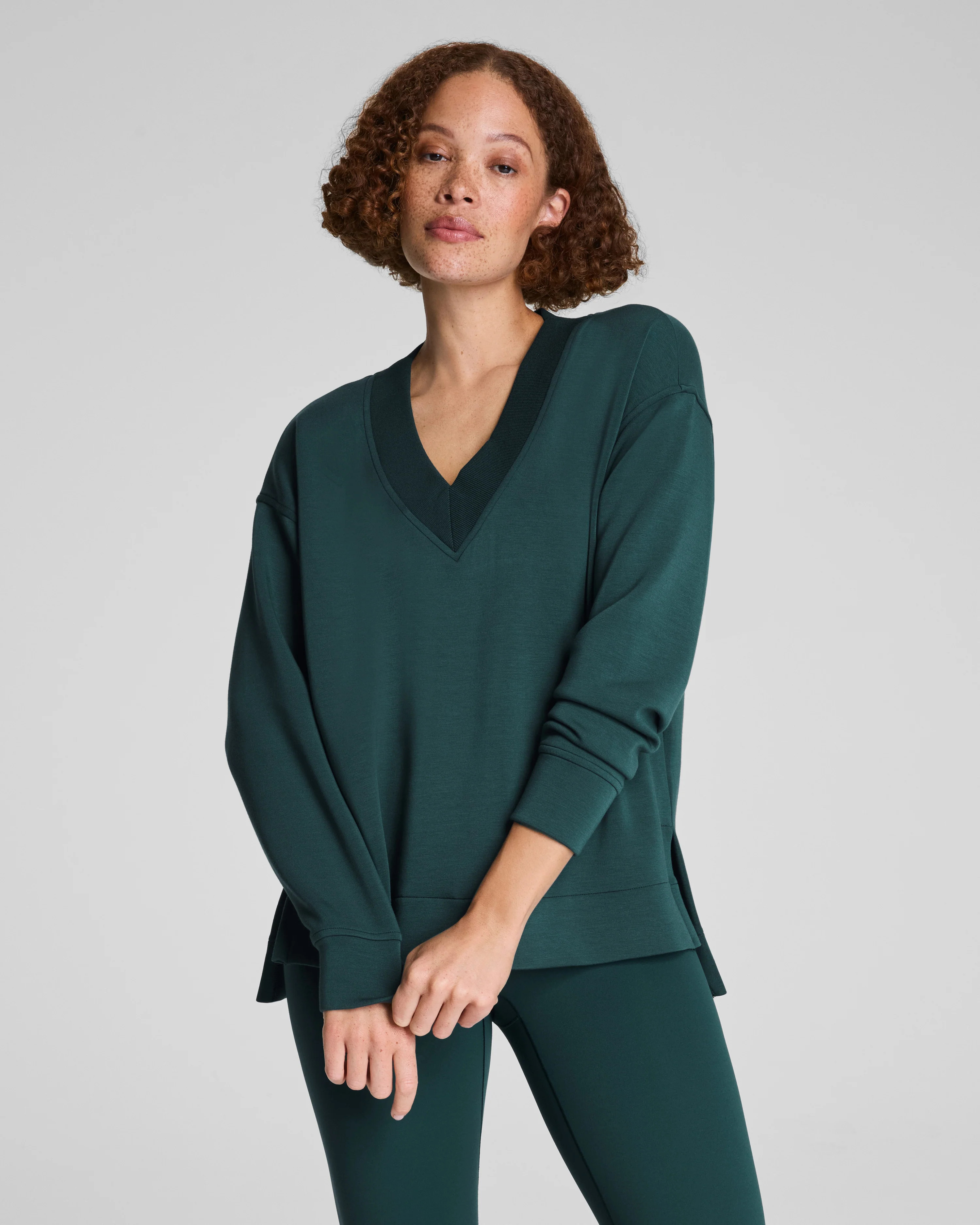 AirEssentials V-Neck Tunic | Brushed Lounge Tunic | SPANX | Spanx