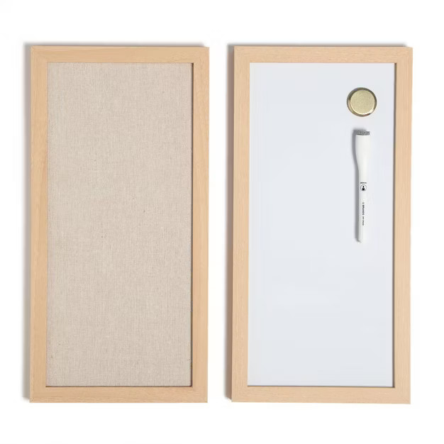 U Brands x RiOrganize 8''x16'' Flat Front MDF Frame Two Board Set | Target