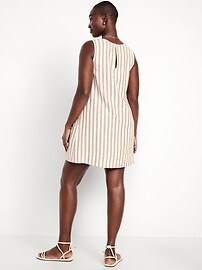 Linen-Blend Mini Shift Dress | Old Navy (US)