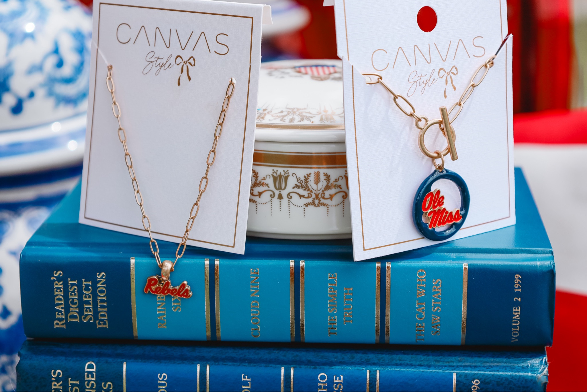 Ole Miss Rebels game day jewelry ❤️🏈🩵 Use code Airica-20 to save 

#LTKFindsUnder50 #LTKStyleTip #LTKU