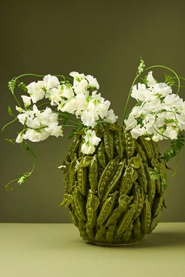3D Pea Stoneware Vase | Anthropologie (US)