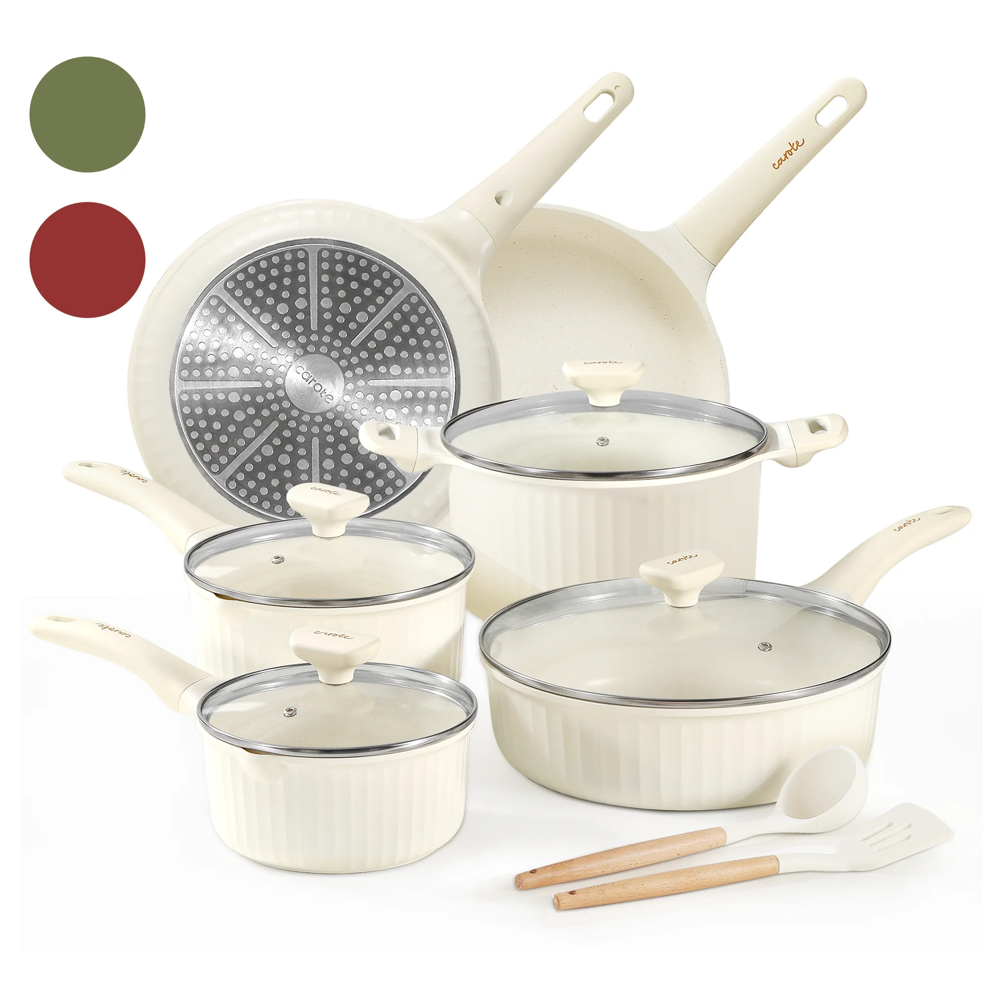 CAROTE 12pcs Pots and Pans Set Non Stick, Kitchen Cookware Set, Induction Kitchen Cookware Sets, ... | Walmart (US)