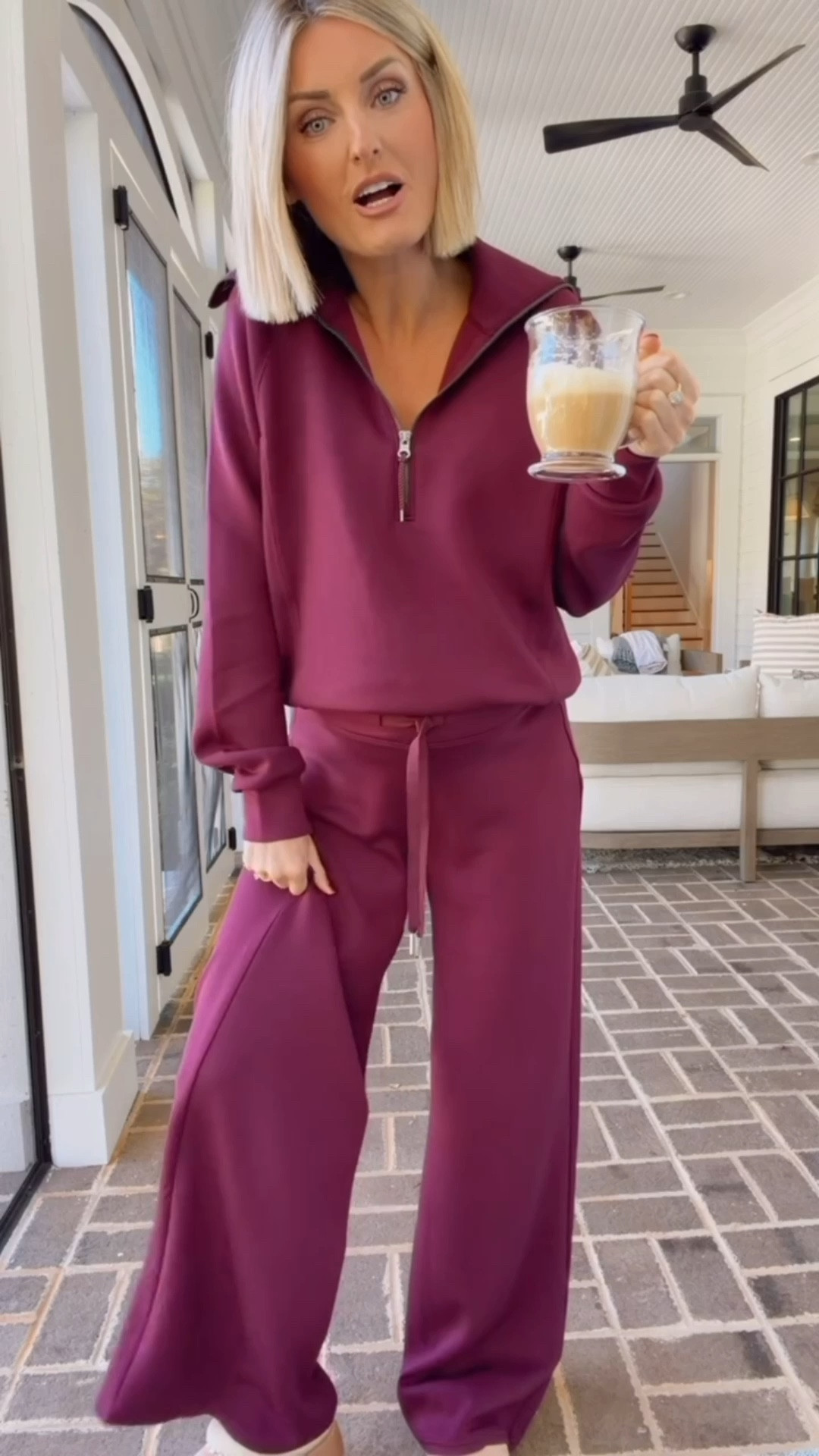 This is one of my favorite matching sets 😍 I have it in several colors & it’s perfect for travel days! Wearing size medium to accommodate the bump. 

Loverly Grey, Spanx, Airessentials, matching set, lounge set, loungewear, travel outfit ideas 

#LTKTravel #LTKSeasonal #LTKBump