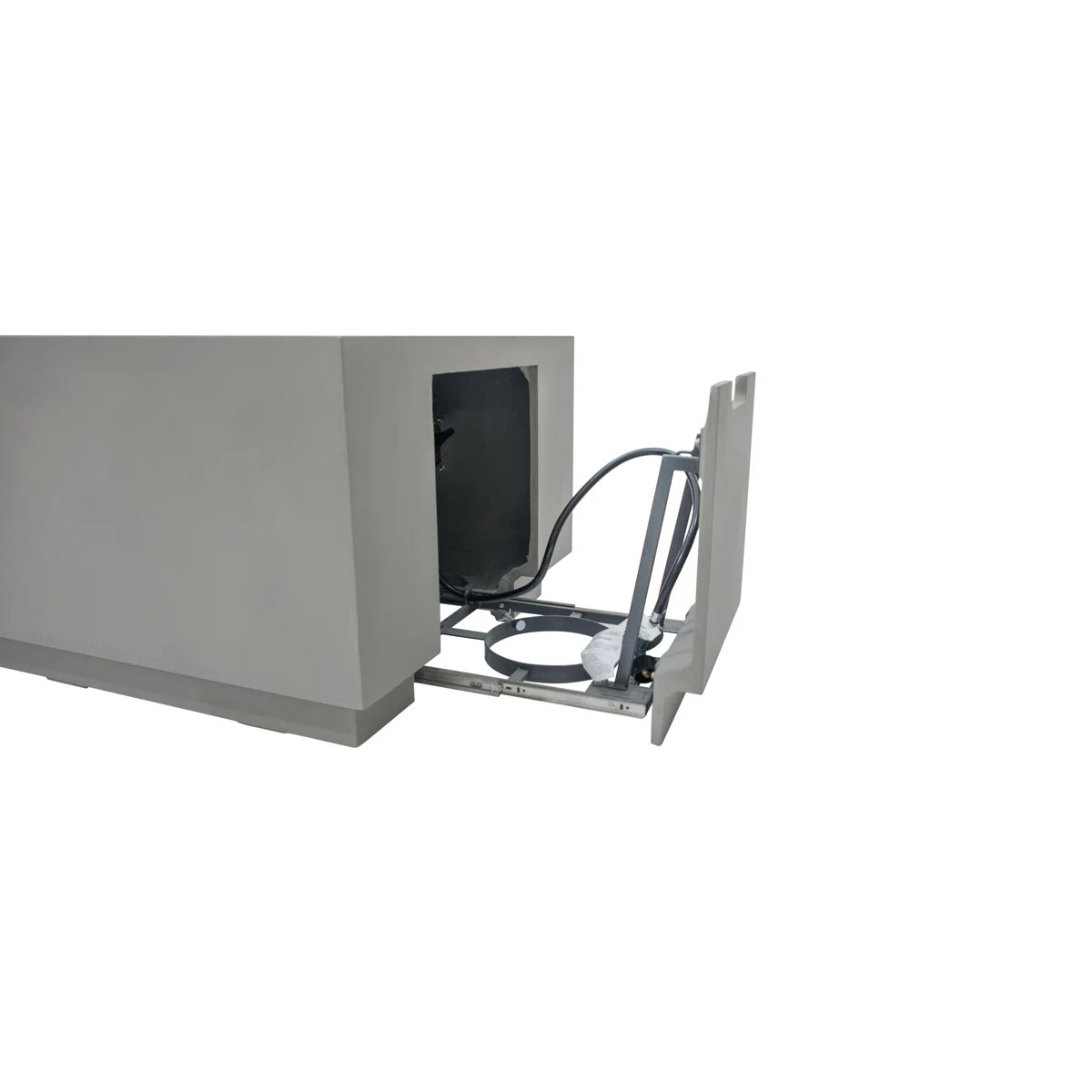 Sedona 66" L x 32 W x 22" H Concrete Propane Fire Pit Table with Hidden Fuel Tank Drawer | Wayfair North America