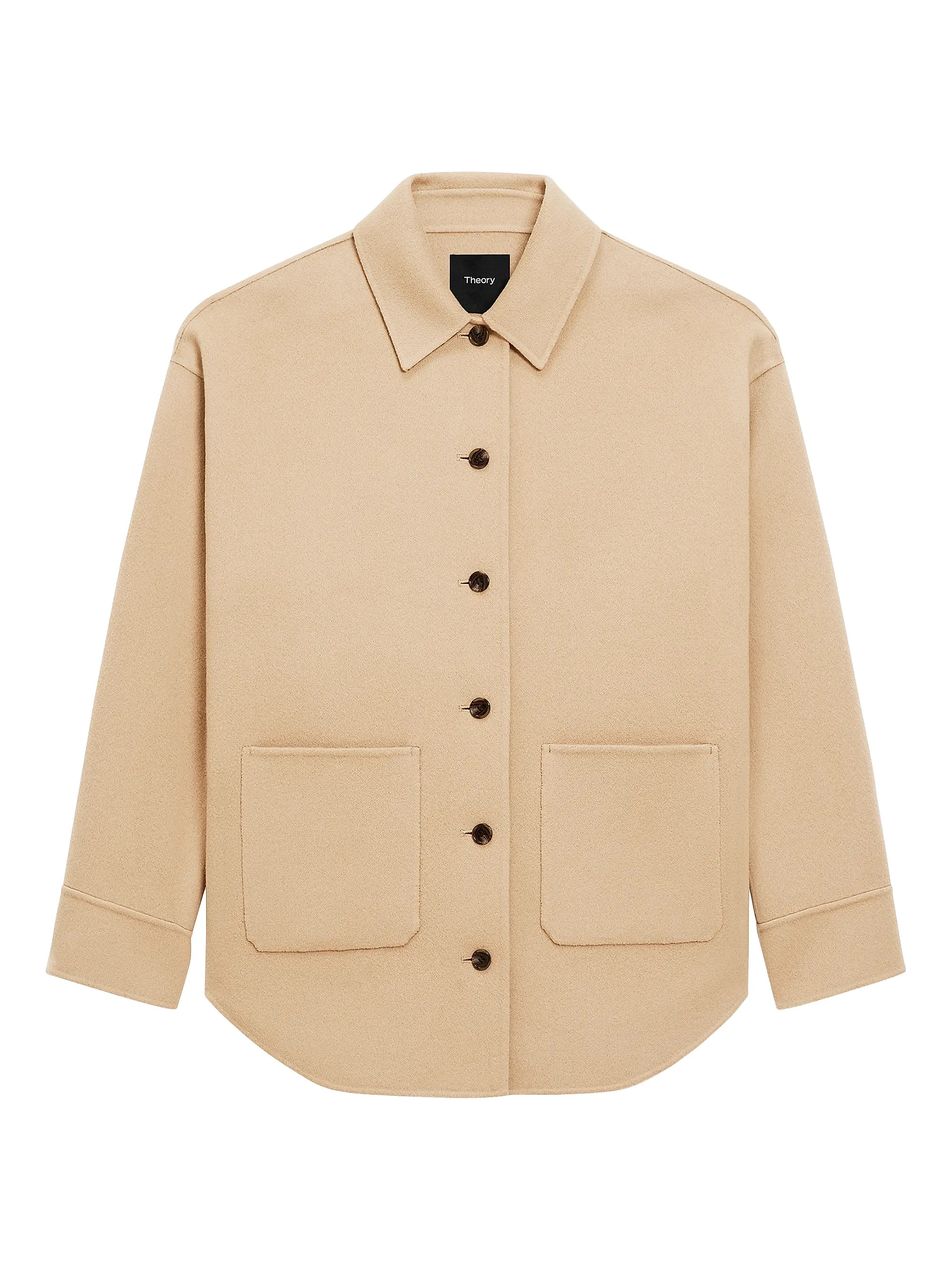 Oversized Wool-Cashmere Shirt Jacket | Saks Fifth Avenue
