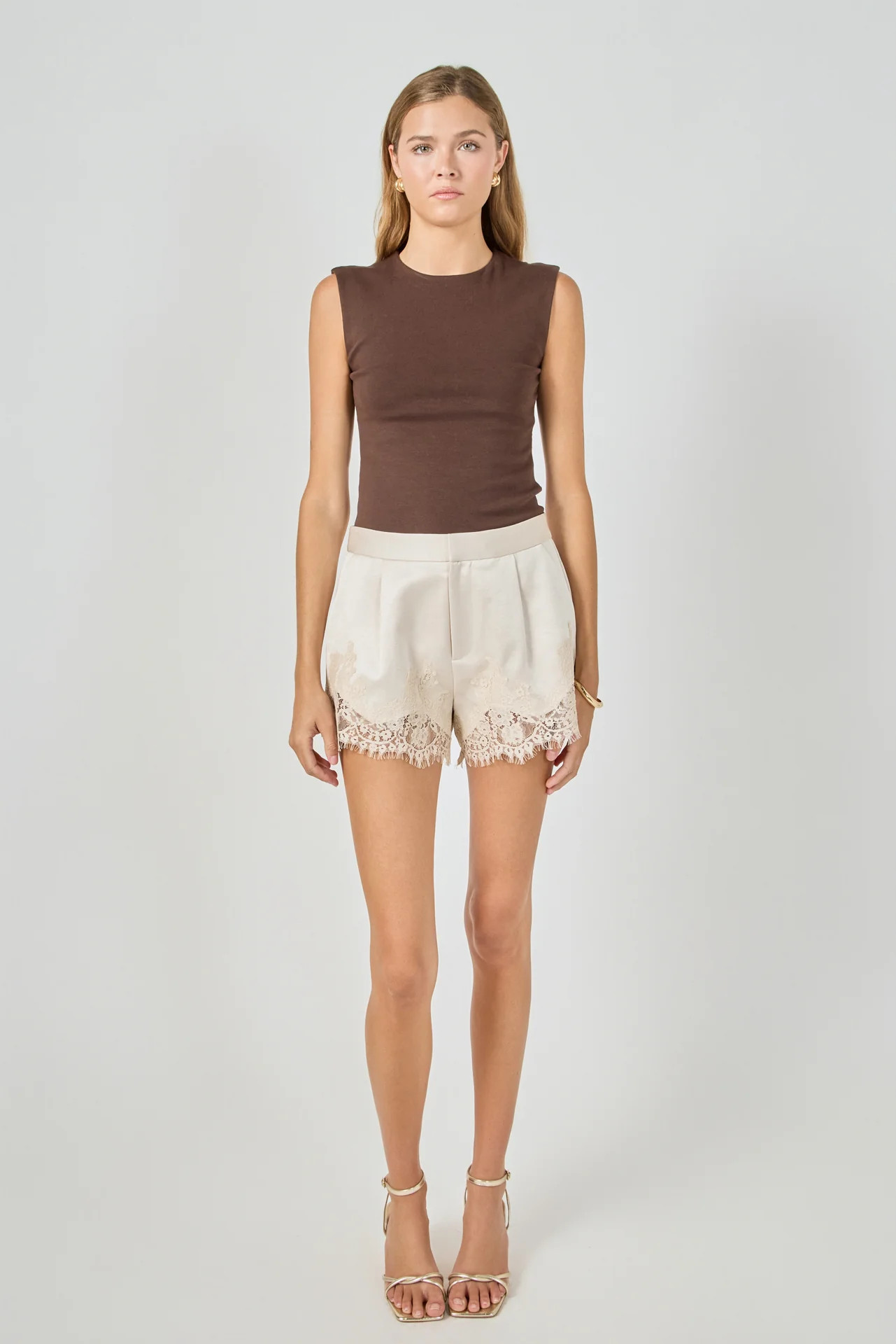 Lace Trimmed Satin Shorts | Endless Rose