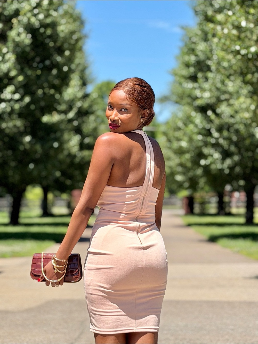 Blush pink bodycon mini dress | Poshmark