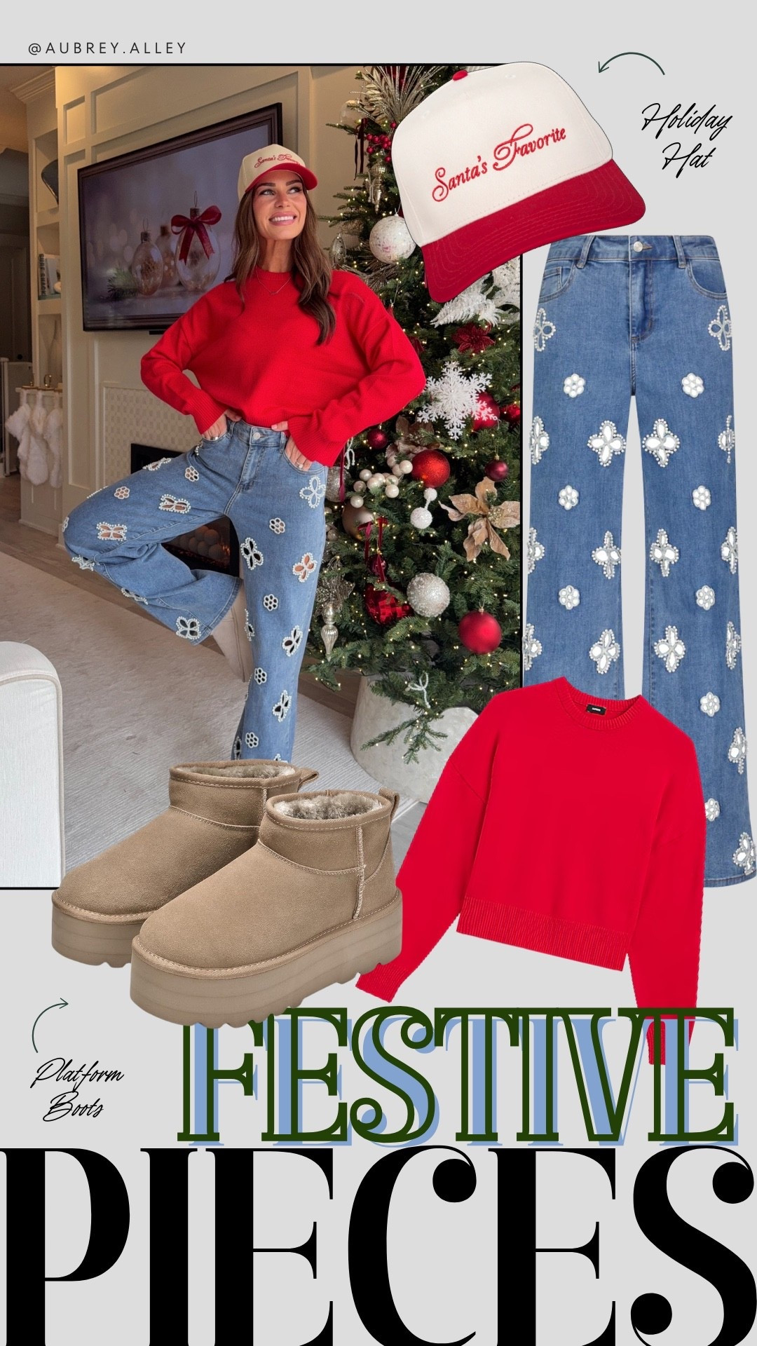 ootd day seven (dec file style) Use code AUBREY25 on my Jeans! 

#LTKootd #LTKHoliday #LTKFindsUnder100
