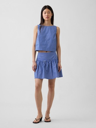 Poplin Drop-Waist Mini Skort | Gap (US)