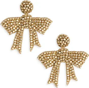Oscar de la Renta Crystal Bow Drop Earrings | Nordstrom | Nordstrom