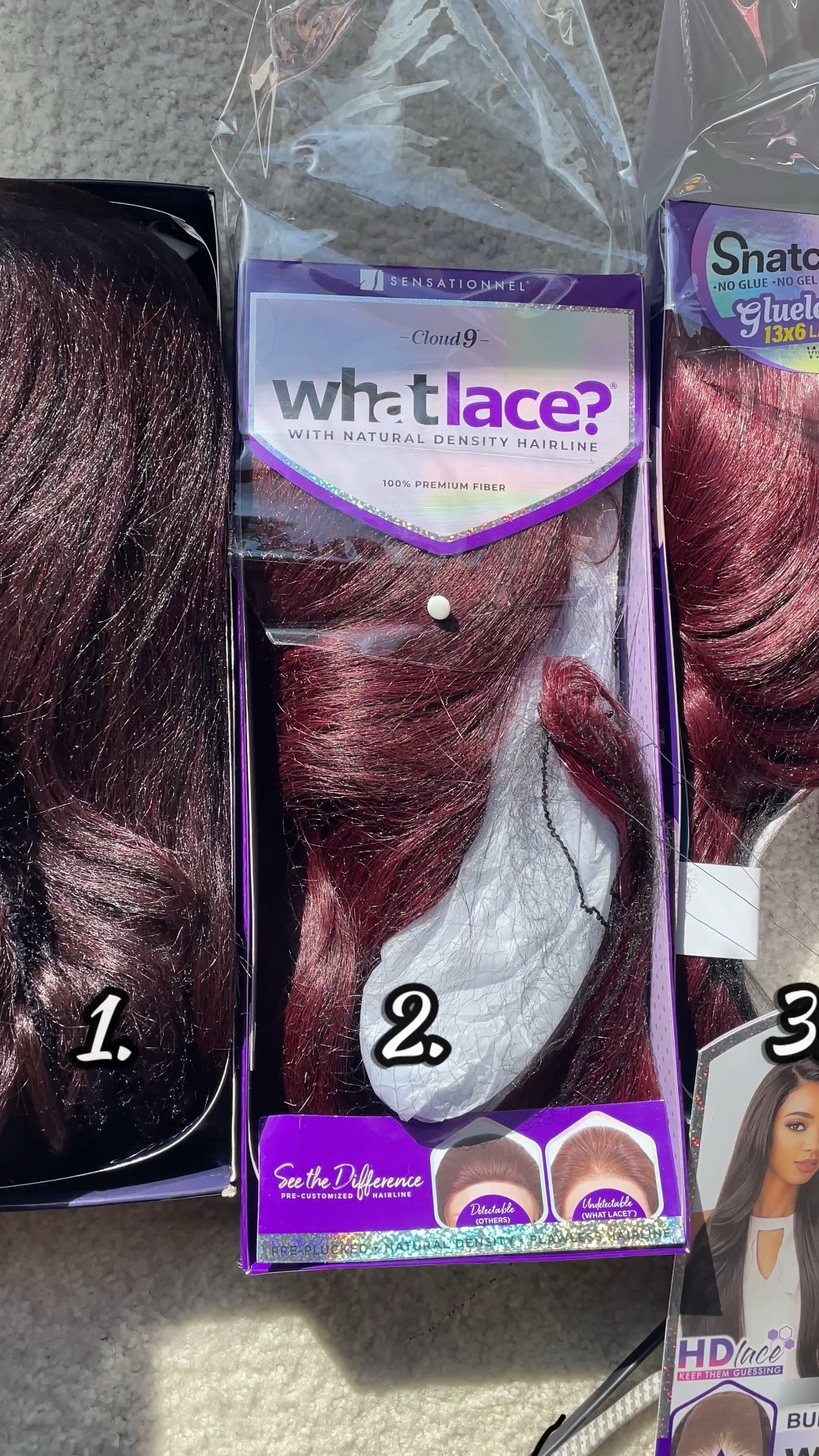 Burgundy Fall wigs