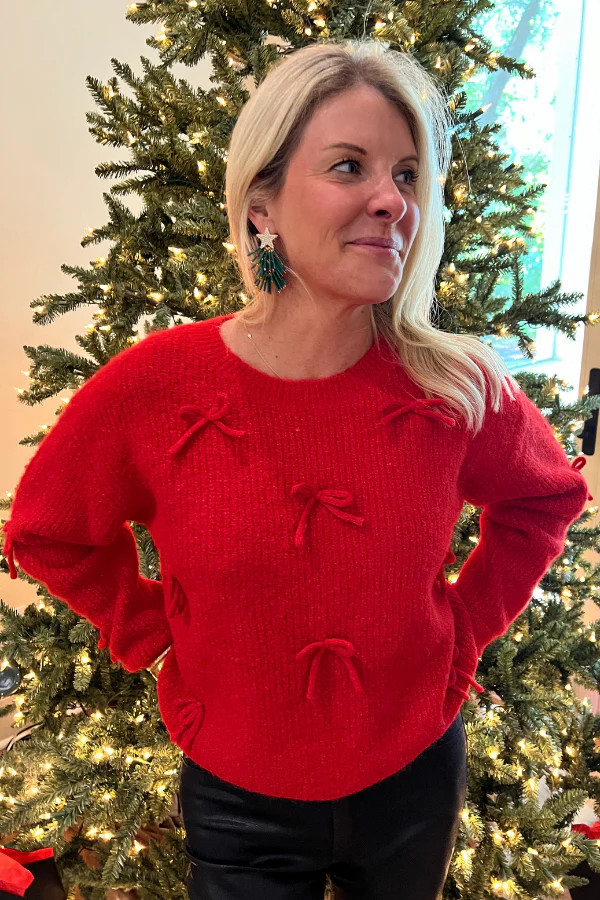 Stephanie sweater, red | Mimi Seabrook