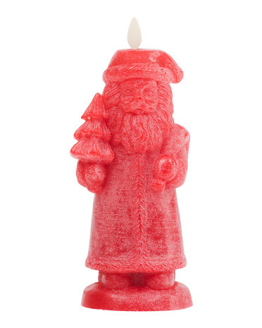 Holiday Chalky Santa Led Candle | TJ Maxx