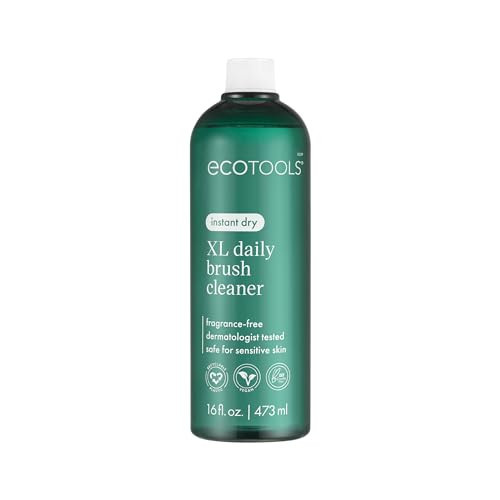 EcoTools XL Daily Brush Cleaner, Makeup Brush Spray Refill, Quick Dry Cleaning Solution For Beauty Tools, Fragrance Free, Extra Large Size, Cruelty-Free & Vegan, 16 fl oz./473 ml. Bottle | Amazon (US)