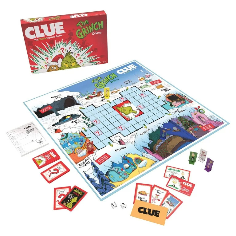 Clue Dr. Seuss How The Grinch Stole Christmas Edition Board Game - Walmart.com | Walmart (US)