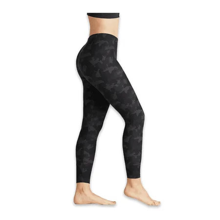 On the Go Women’s Camo Leggings - SuperSoft Mid-Rise Body Contouring Slimming Yoga Pants (1 Pair Black Camo Size S/M) | Walmart (US)