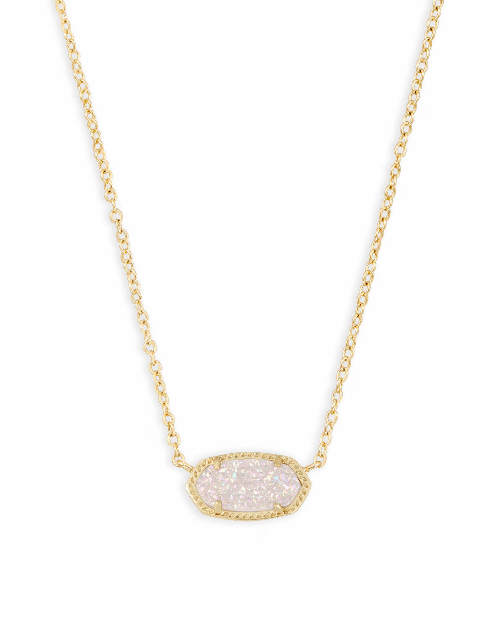 Elisa Gold Pendant Necklace in Iridescent Drusy | Kendra Scott