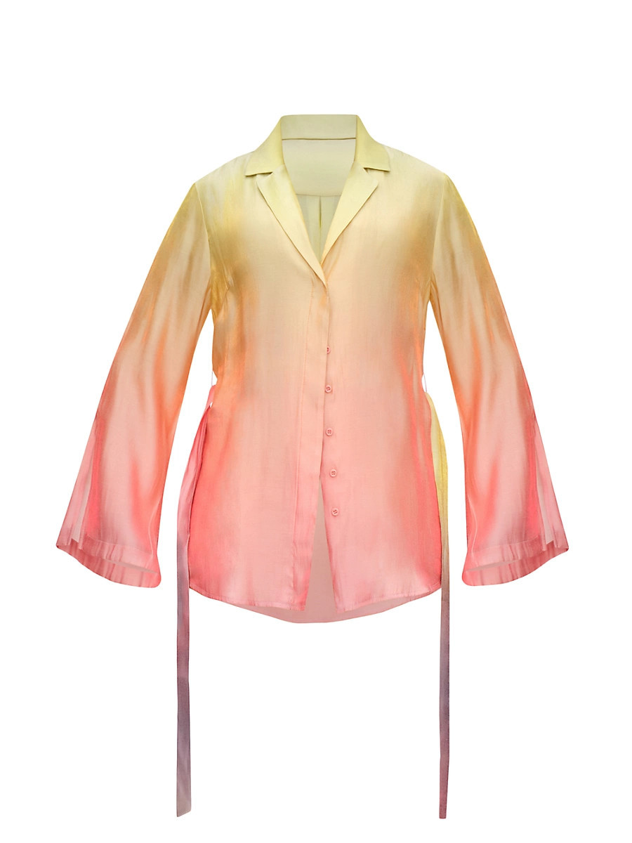 Women's Bata Ombré Chiffon Blouse - Adwa Light Print - Size Medium | Saks Fifth Avenue