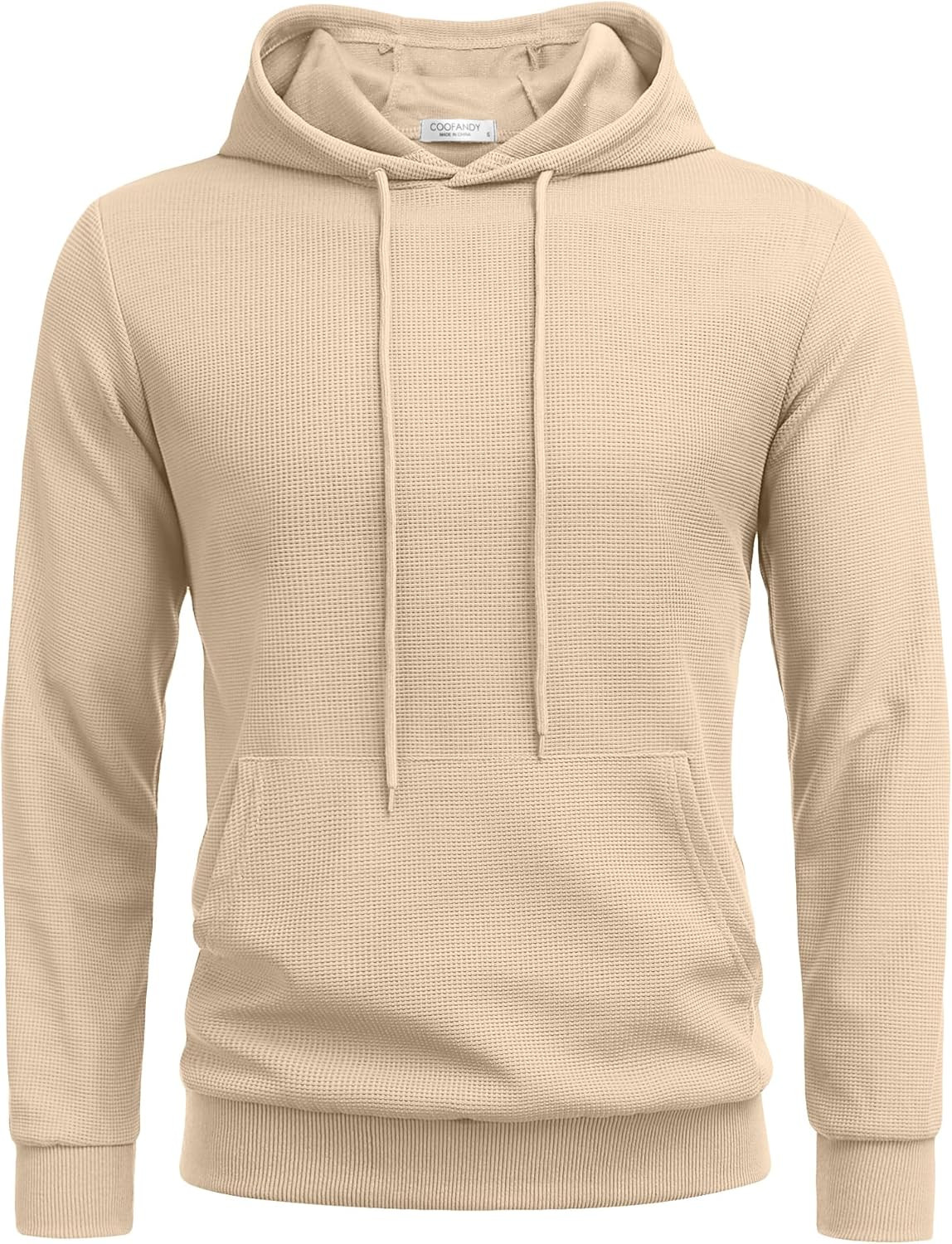 COOFANDY Men's Hooded Sweatshirts Long Sleeve Casual Pullover Hoodie Waffle Knit Sweatshirt with ... | Amazon (US)