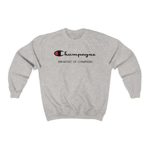 Champagne Breakfast Of Champion - Unisex Heavy Blend Crewneck Sweatshirt | Etsy (US)