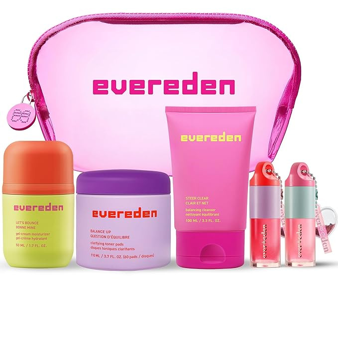 Evereden Preppy Teen Skincare Collection & Lip Gloss Set – Triple Green Tea Cleanser Teen Face ... | Amazon (US)