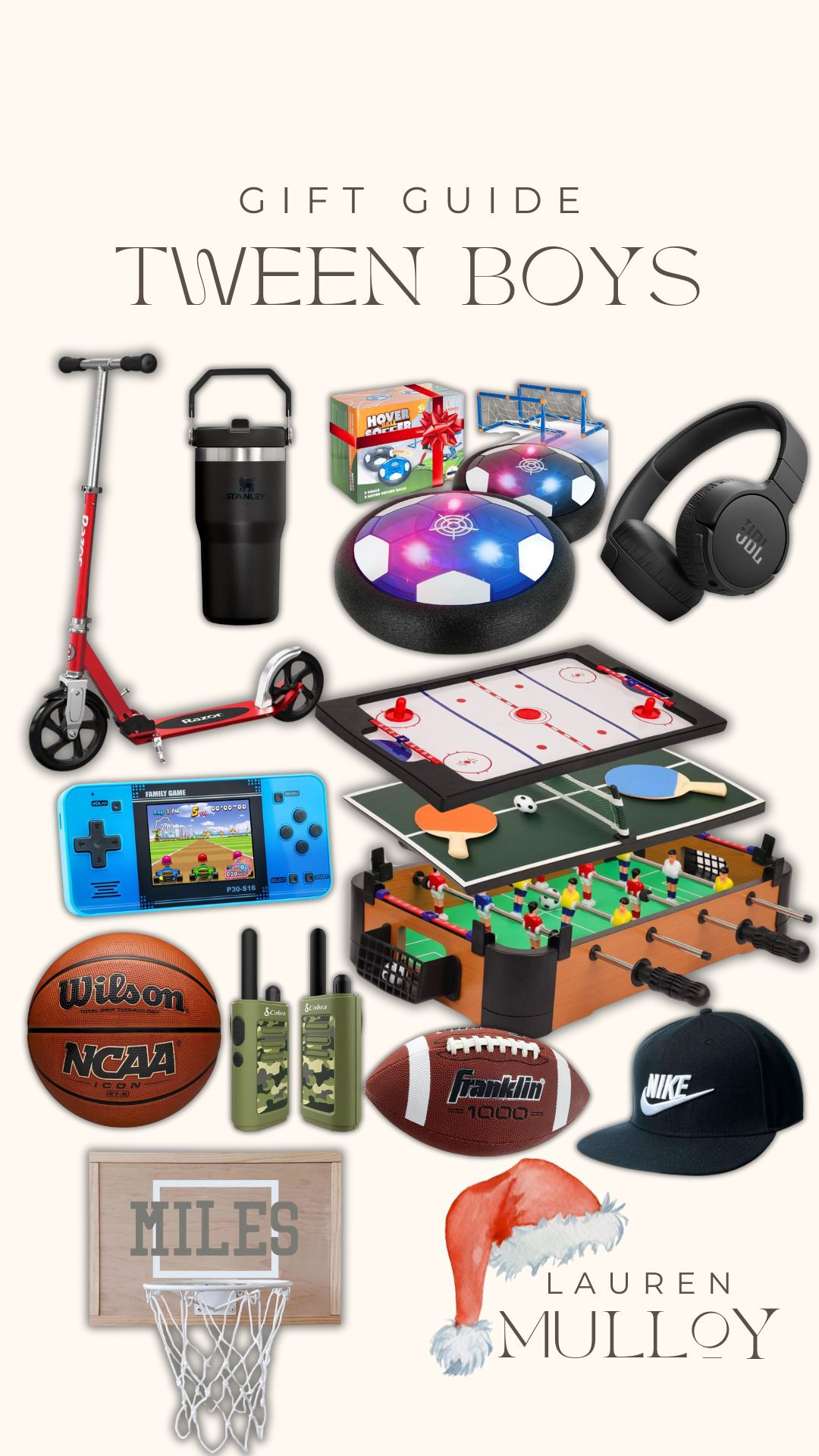 Gift Guide: For Tween Boys🎅🏼🎄 

gift guide, gift ideas gift guide for him, gift guide for boys, gift guide for tween boys, scooter, football, basketball, basketball goal, nike hat, walkie talkie, 3-in-1 activity table, switch, Lauren Mulloy 

 

#LTKCyberWeek #LTKGiftGuide #LTKHoliday