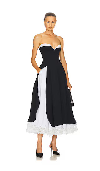 The Finale Midi Dress With Lace &amp; Poplin | Revolve Clothing (Global)