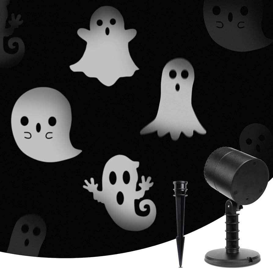 NOWSTO LED Halloween Decoration, Ghost Rotating Projector Yard Stake Lights, Indoor Outdoor Lands... | Amazon (CA)