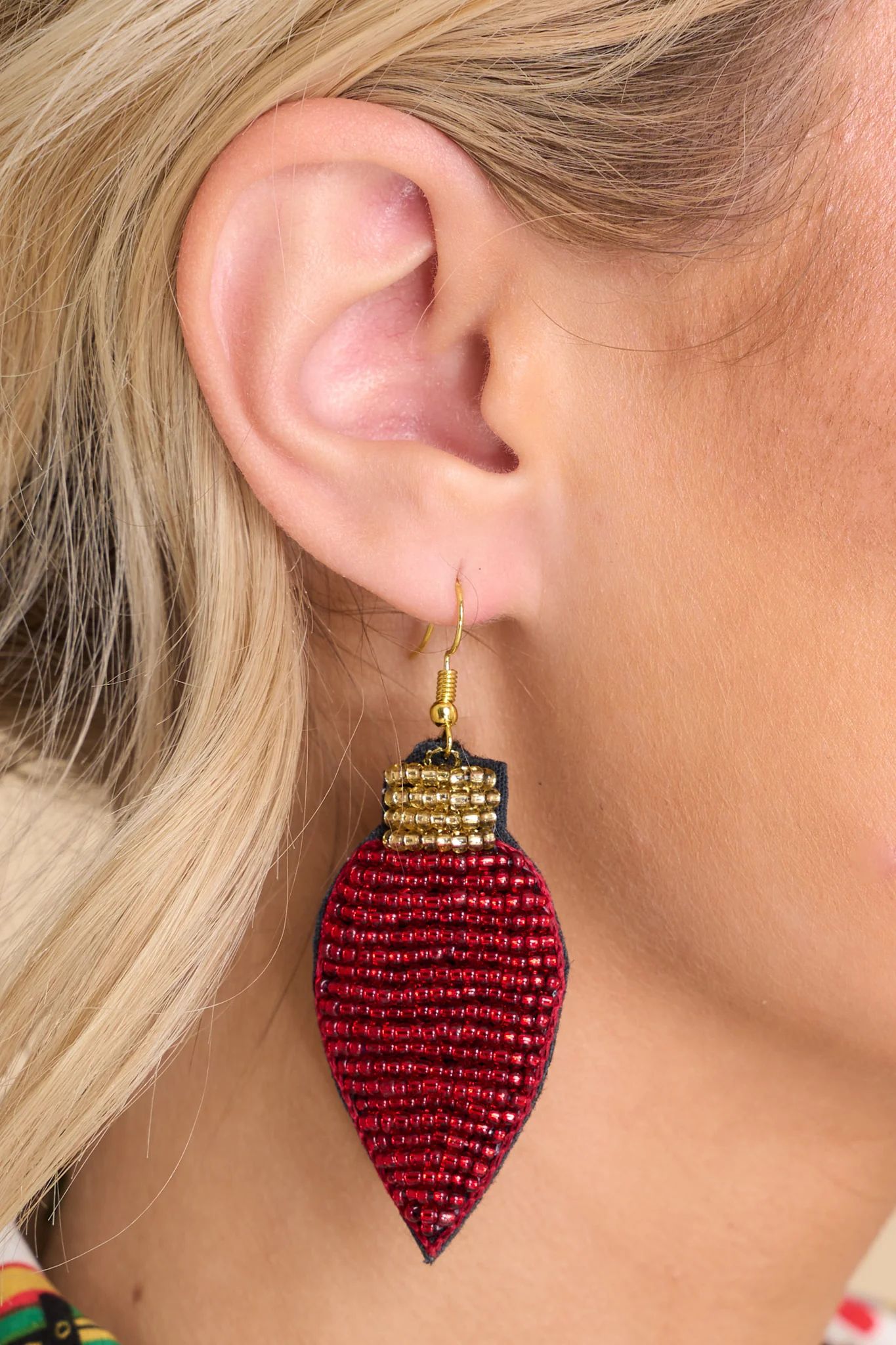 With A Light Heart Red Earrings | Red Dress 