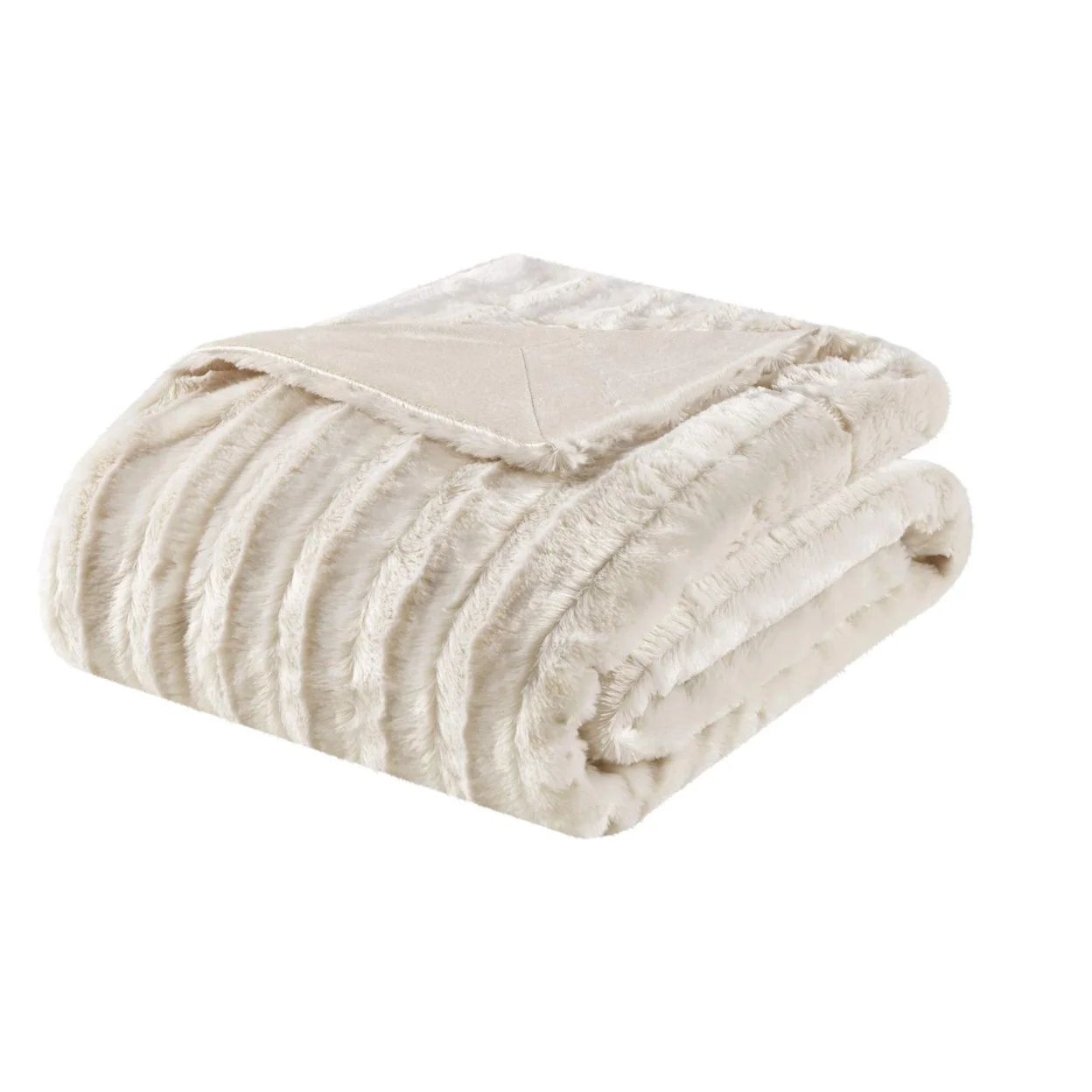 Madison Park Long Faux Fur Throw Blanket Cozy Soft Luxury 50x60" Breathable Lightweight Blanket, ... | Walmart (US)