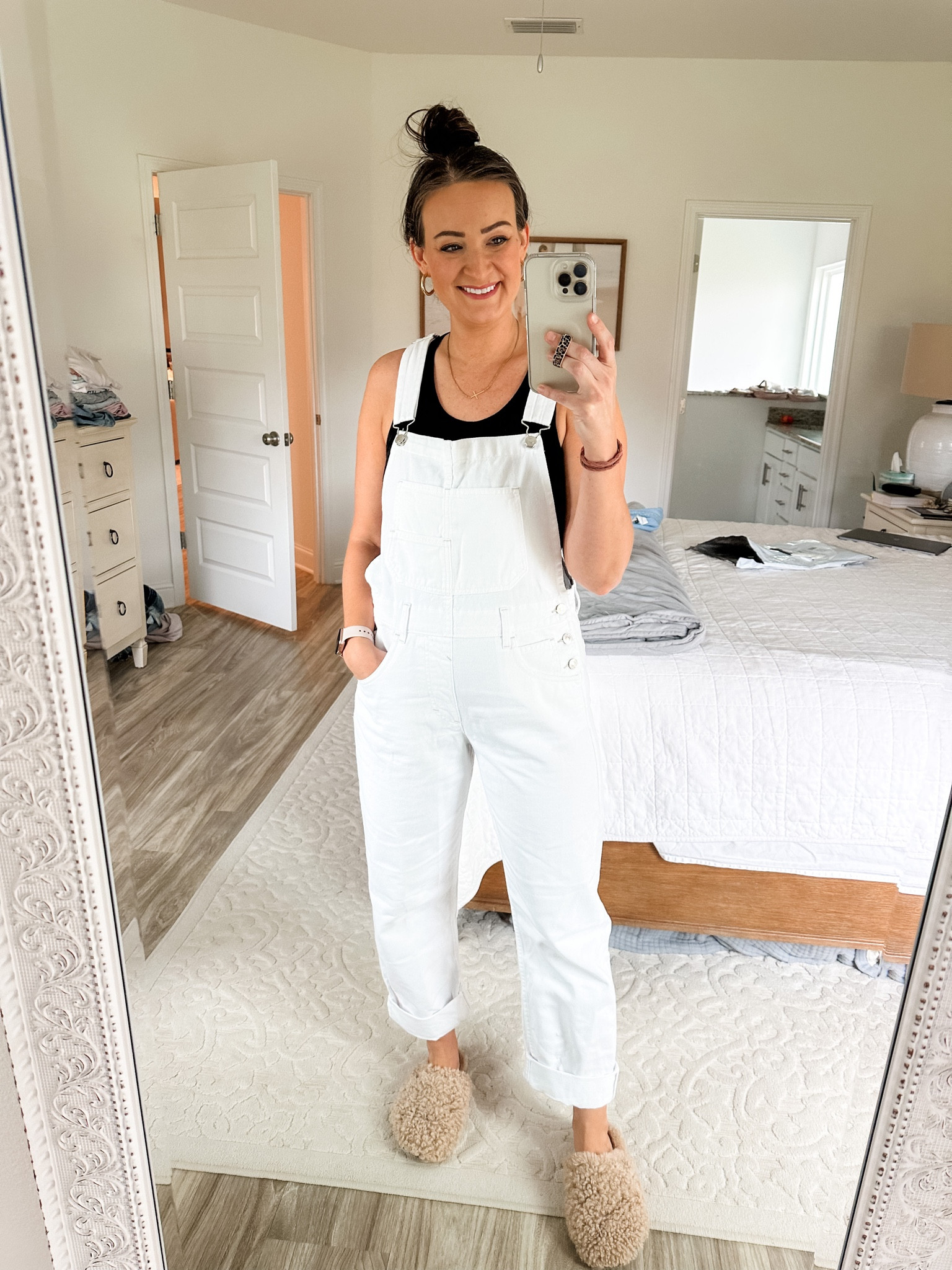 I’ve been living in these Free People overalls lately. I have 3 colors! 🫣 the black is perfect for fall! they are so comfy but flattering! They’re a looser fit but still give you shape! 

I’m wearing a small. The white is on sale at one of the retailers linked! 🙌🏻

#LTKstyletip #LTKfindsunder100 #LTKsalealert