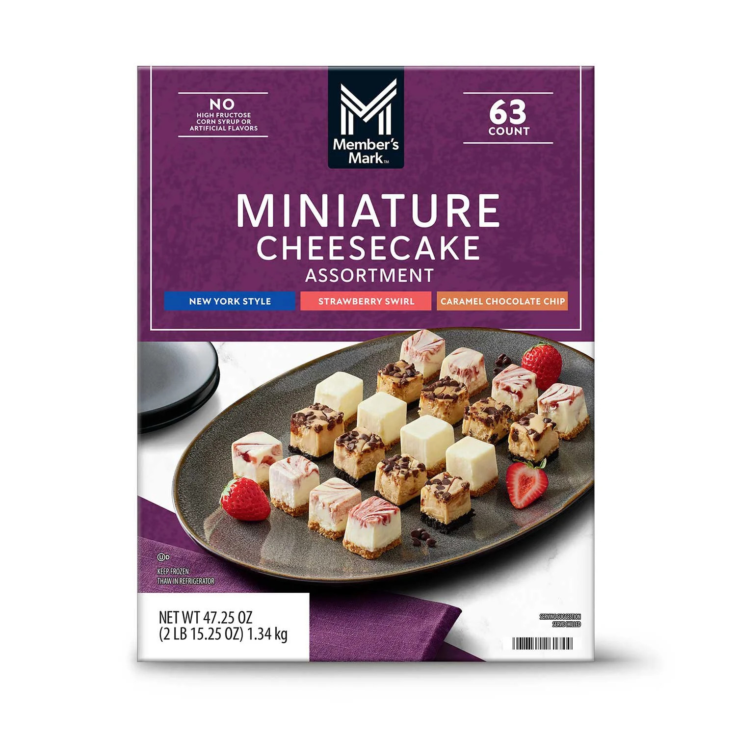 Member's Mark 1"x1" Cheesecake Minis, Variety Pack, 63 ct. | Sam's Club