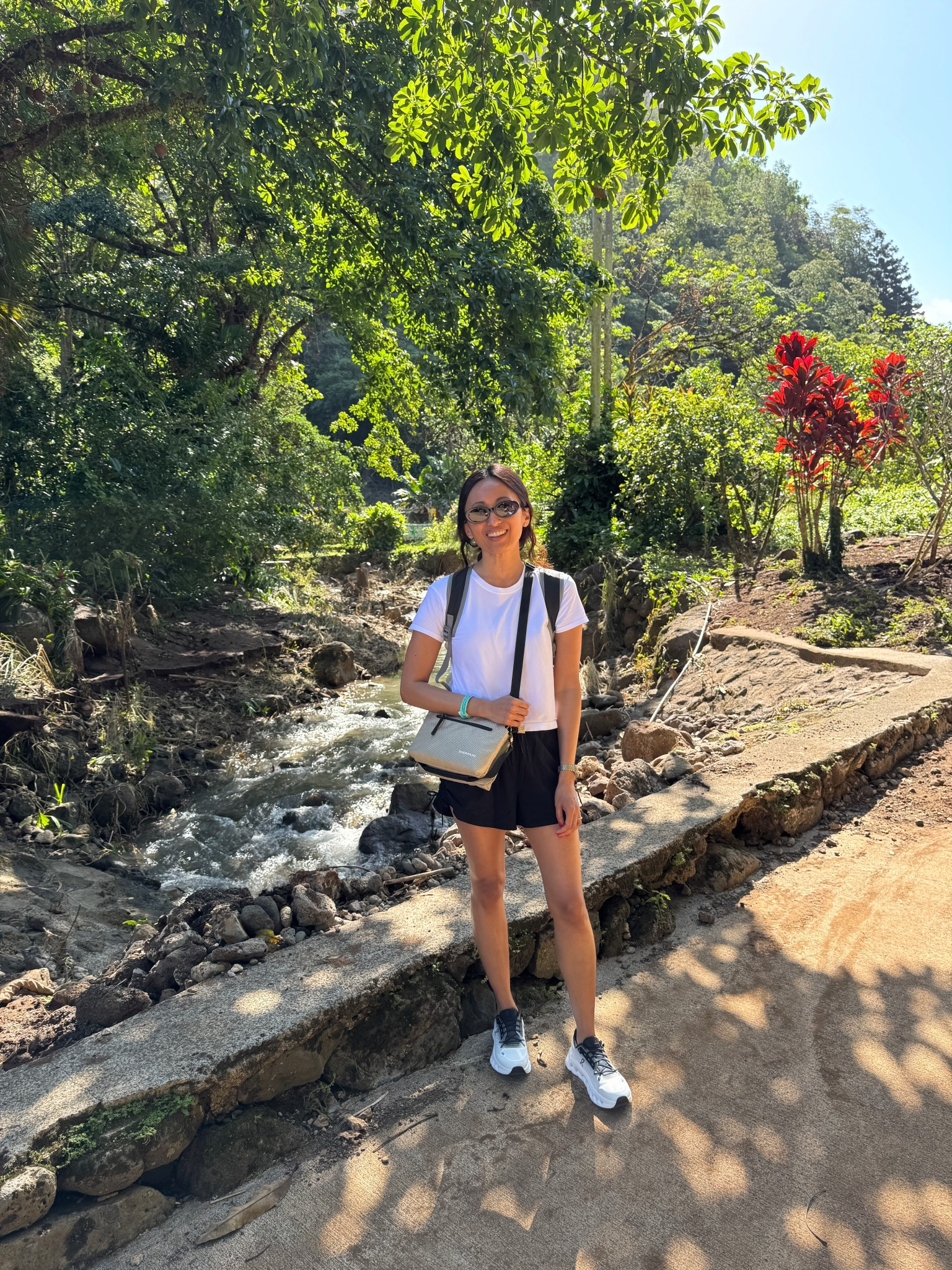 Vacation outfit. Activewear. 
Sport shorts are an update to my favorite style. Cute side ruching details. True to size. 
Favorite active sneakers. True to size. 
Great travel bag for active adventurers from @Sherpani   
Good sunglasses in a new shape for me. 


#LTKOver40 #LTKootd #LTKTravel